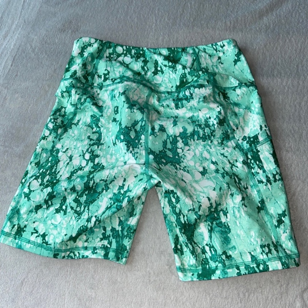 Zella Green Compression Shorts View 2